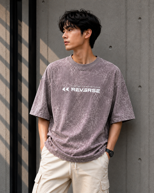 ONLY7EVENS REVERSE Acid Wash Oversized T-Shirt | 245 GSM Premium Cotton
