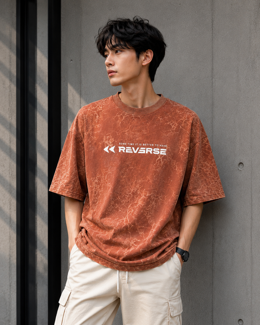 ONLY7EVENS REVERSE Acid Wash Oversized T-Shirt | 245 GSM Premium Cotton
