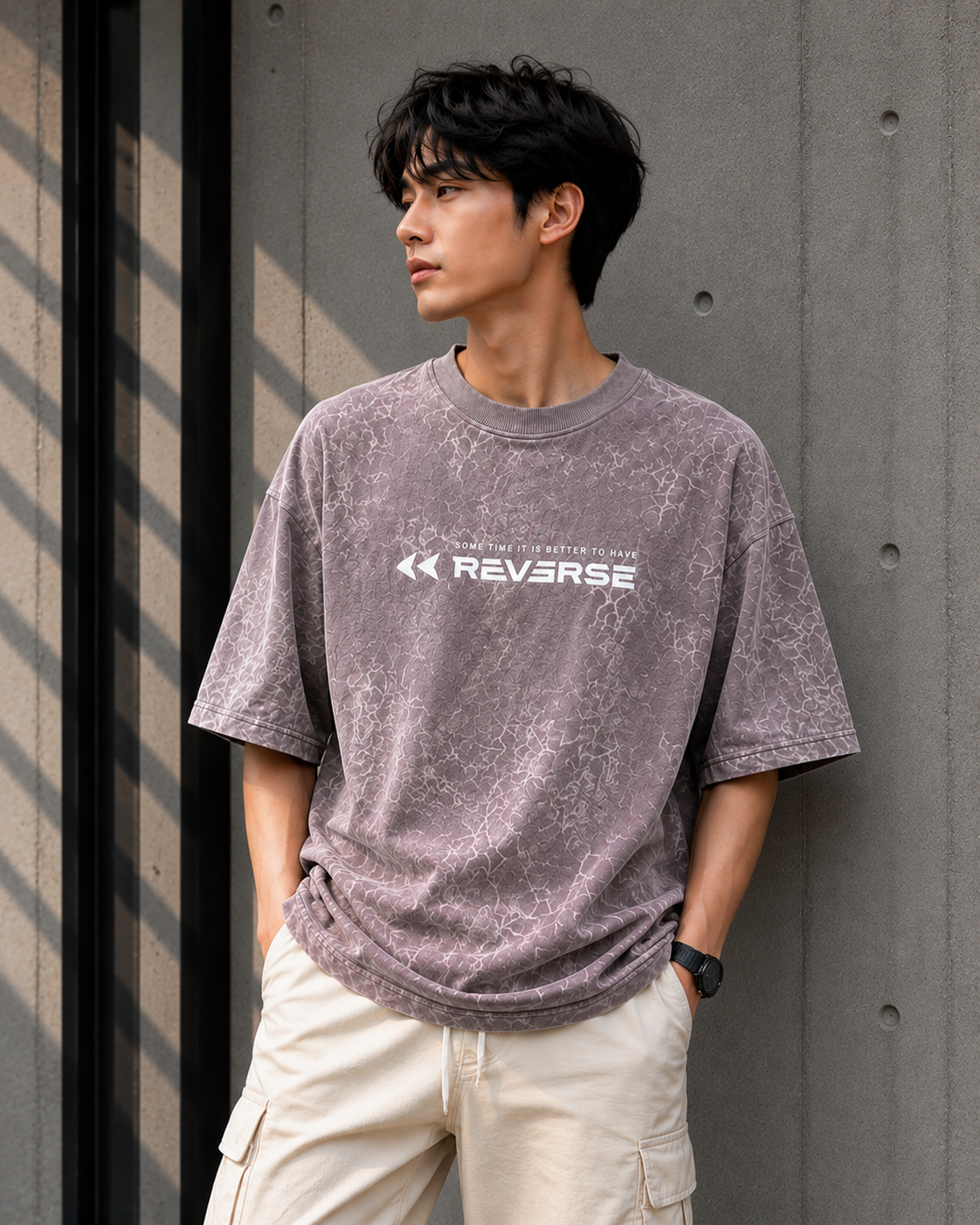 ONLY7EVENS REVERSE Acid Wash Oversized T-Shirt | 245 GSM Premium Cotton