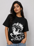 Tanjiro Oversized T-Shirt | 245 GSM Premium Cotton | Black | Unisex