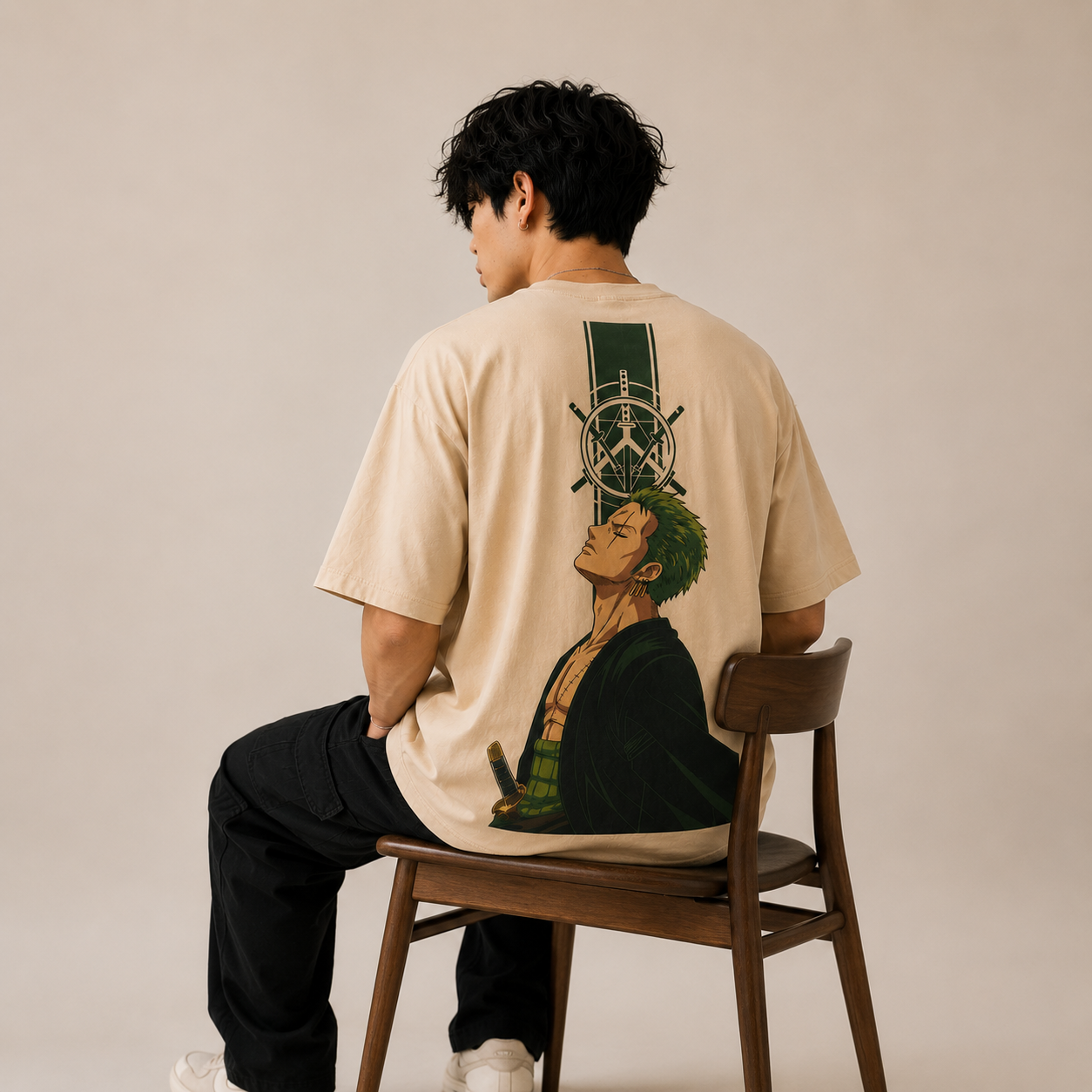 One Piece Zoro Oversized T-Shirt | 240 GSM Premium Cotton