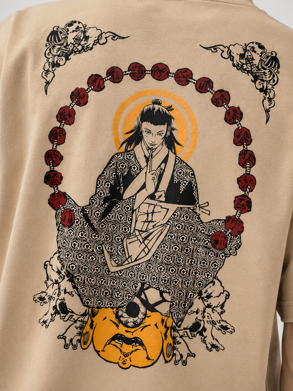 Zen Monk Oversized T-Shirt – Beige