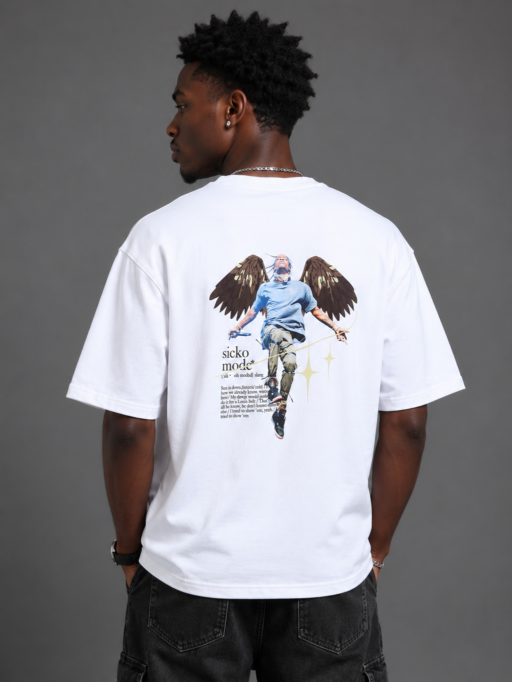 Look Mom I Can Fly Oversized T-Shirt – White