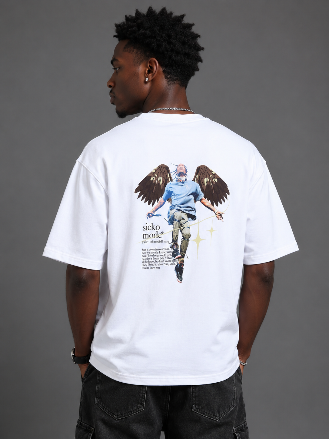 Look Mom I Can Fly Oversized T-Shirt – White