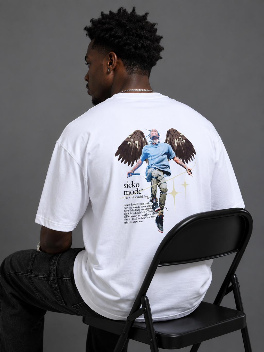 Look Mom I Can Fly Oversized T-Shirt – White