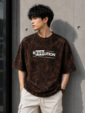 Revolution Oversized T-Shirt | 245 GSM Premium Cotton | Acid Wash Brown | Unisex