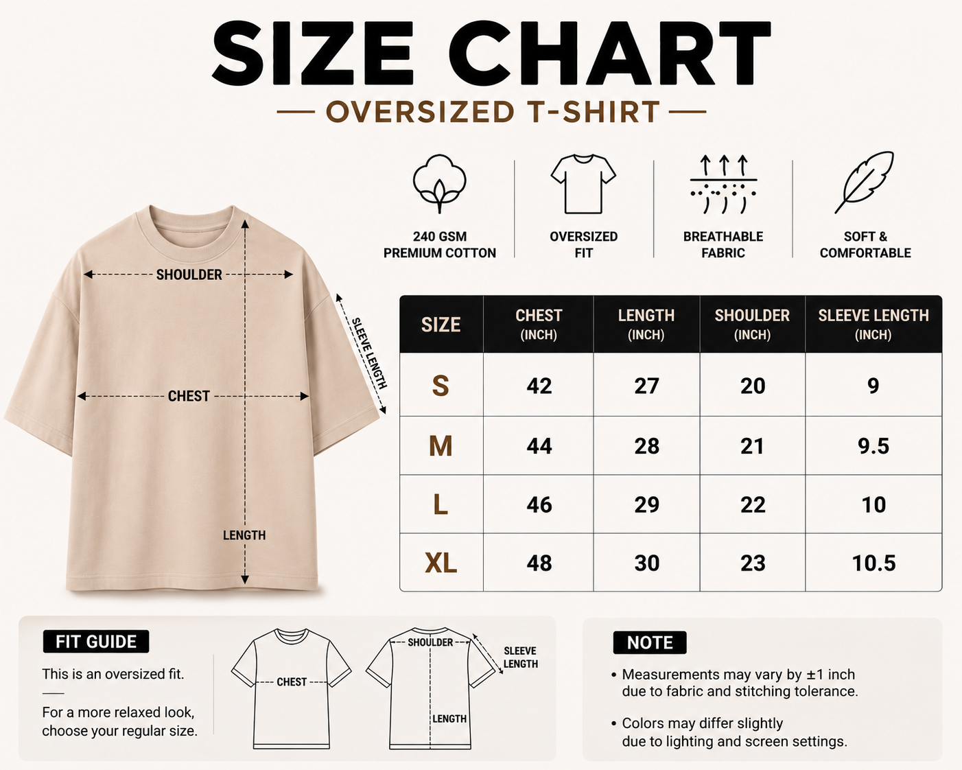 ONLY7EVENS Acid Wash "NO!" Oversized T-Shirt | 240 GSM Premium Cotton