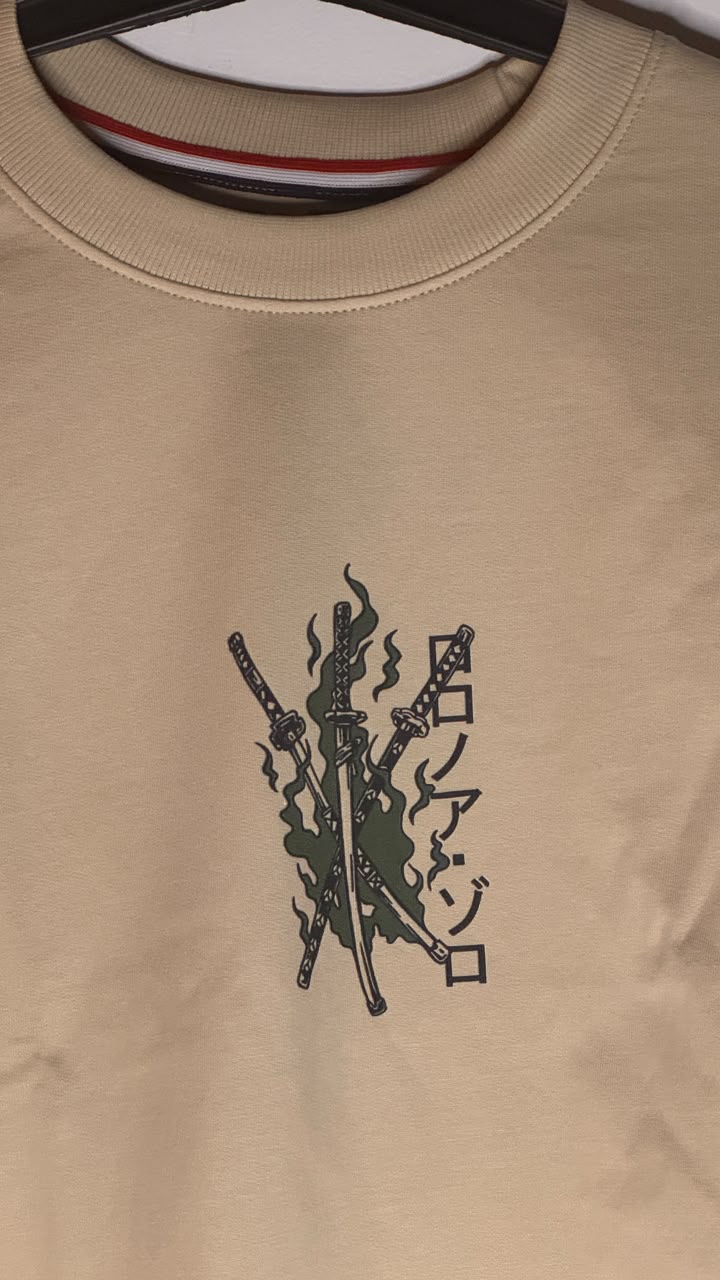 One Piece Zoro Oversized T-Shirt | 240 GSM Premium Cotton