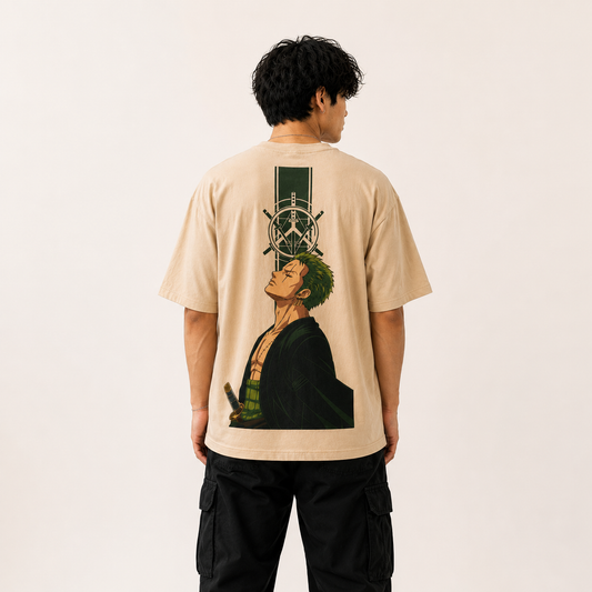 One Piece Zoro Oversized T-Shirt | 240 GSM Premium Cotton