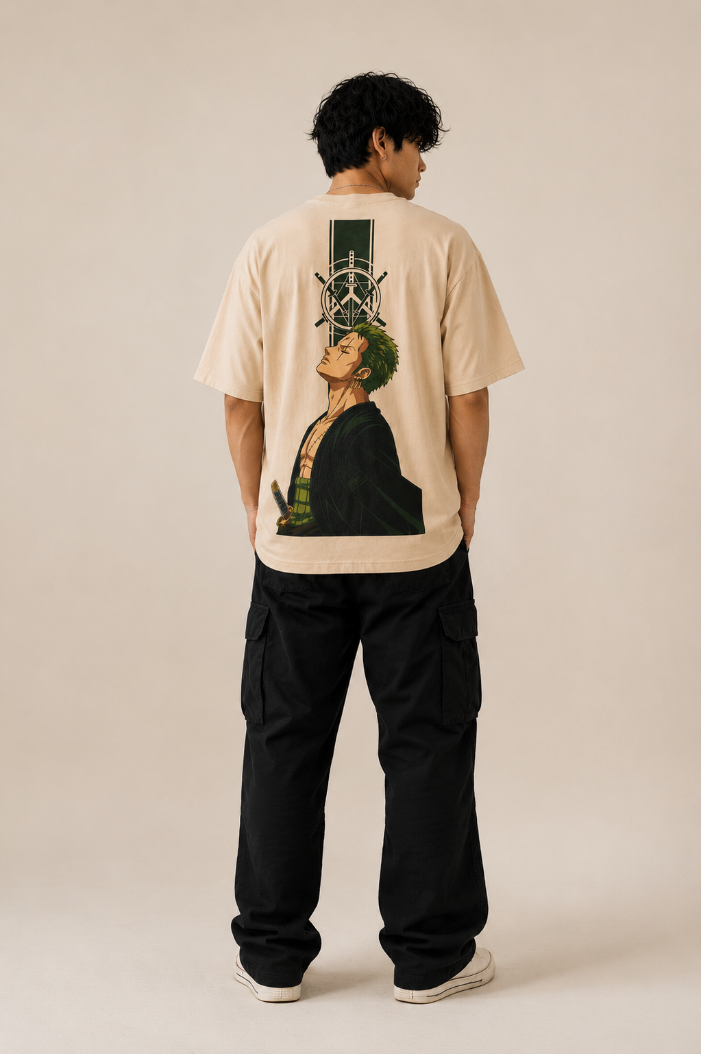 One Piece Zoro Oversized T-Shirt | 240 GSM Premium Cotton